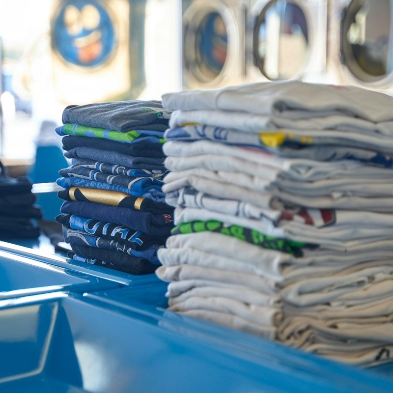 Folded laundry